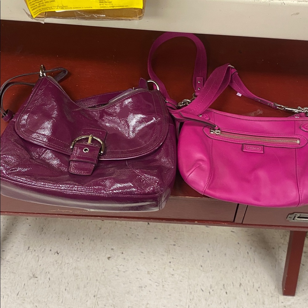 2 Coach pink Hobo Bags